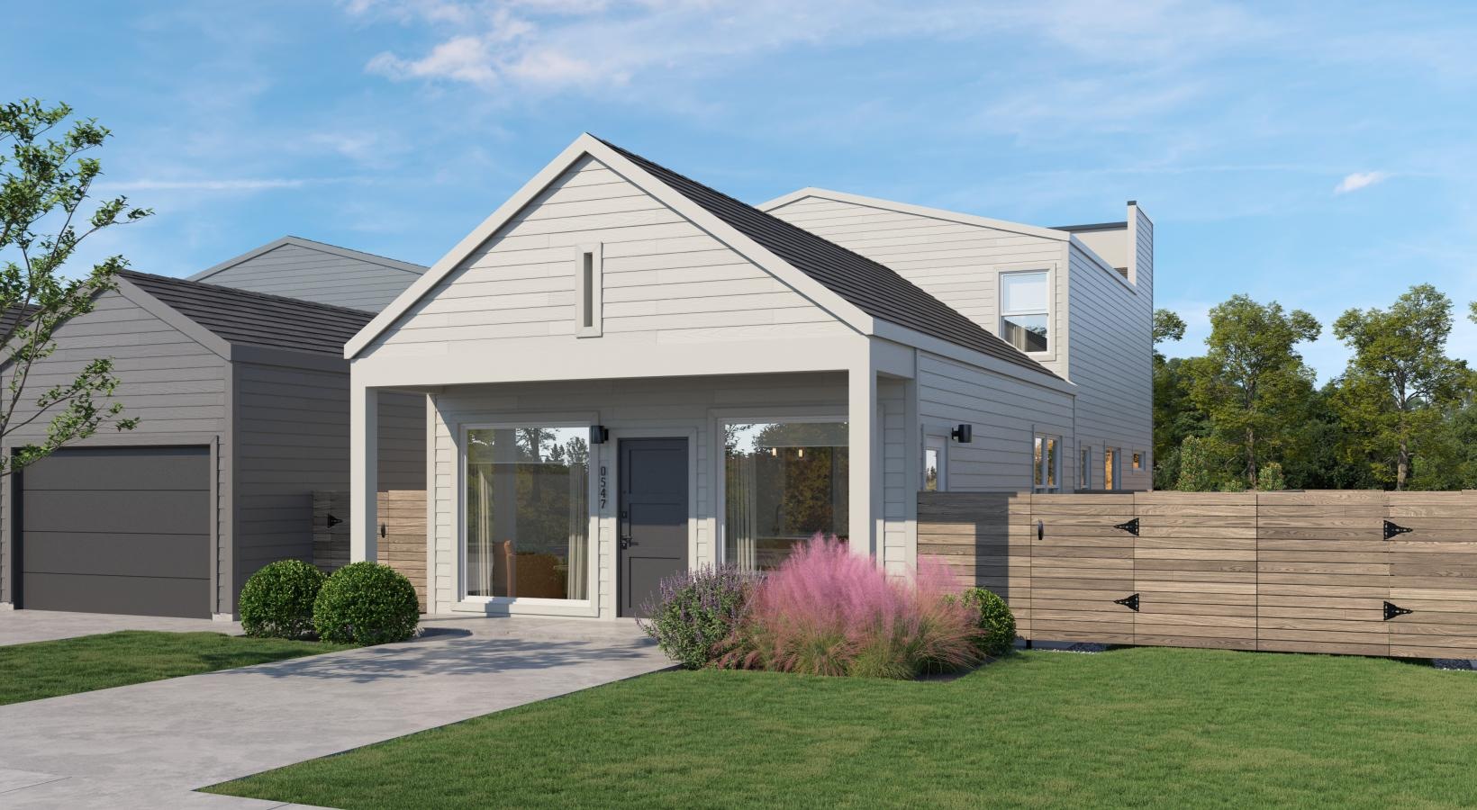 Settle into comfort at Oxenfree Rowlett a rendered house with a lawn