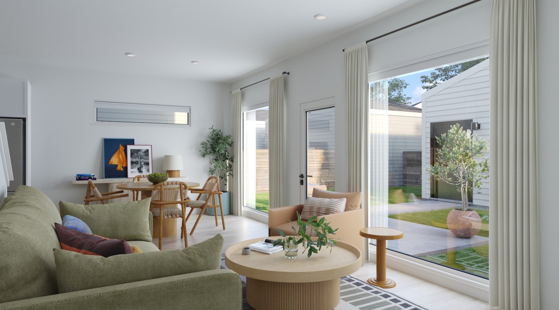 single family home living room for rent in Rowlett