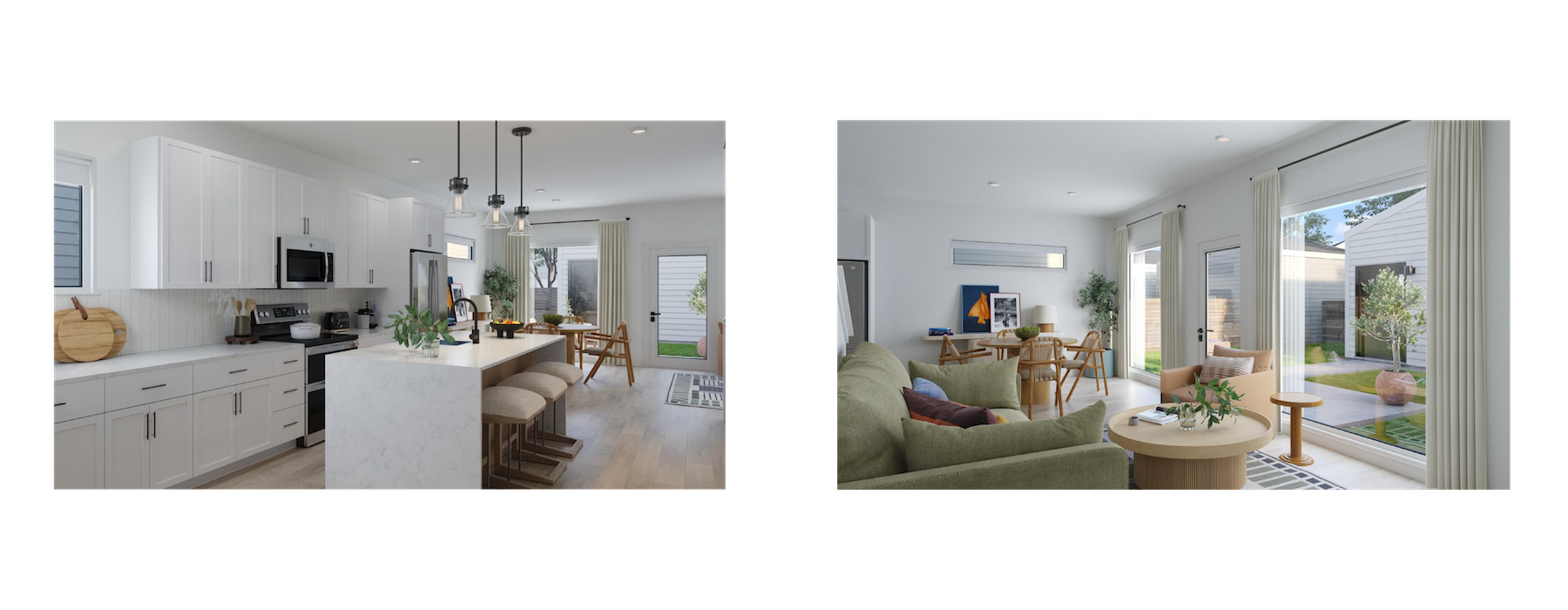 The essence of exceptional living two images side by side